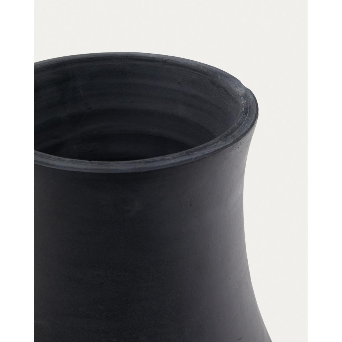 Silaia terracotta vase in a black finish 30 cm – image 2