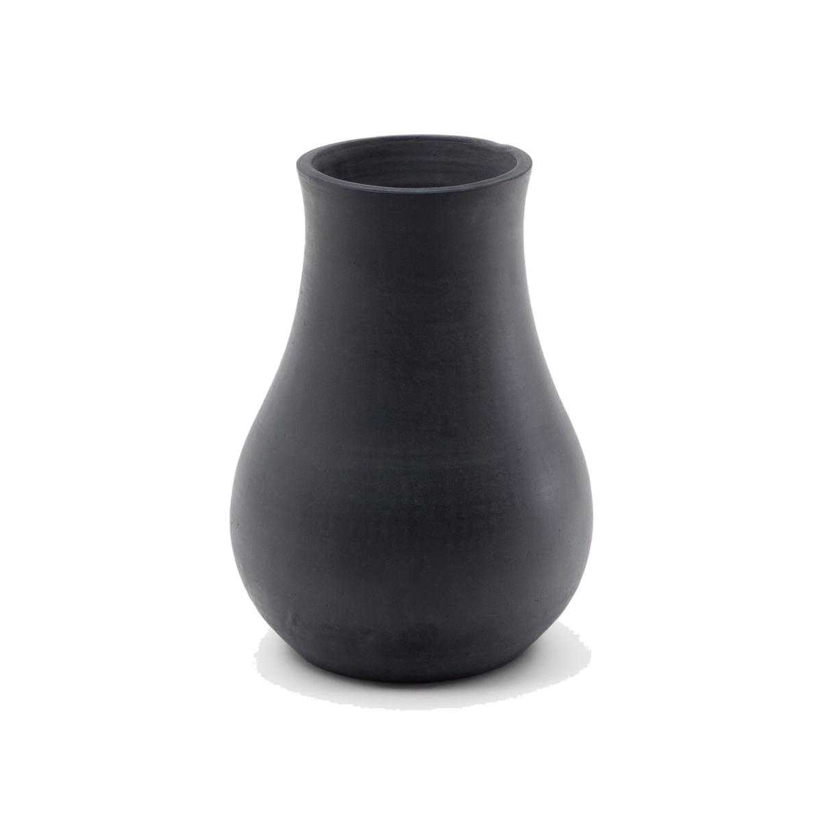 Silaia terracotta vase in a black finish 30 cm – image 1