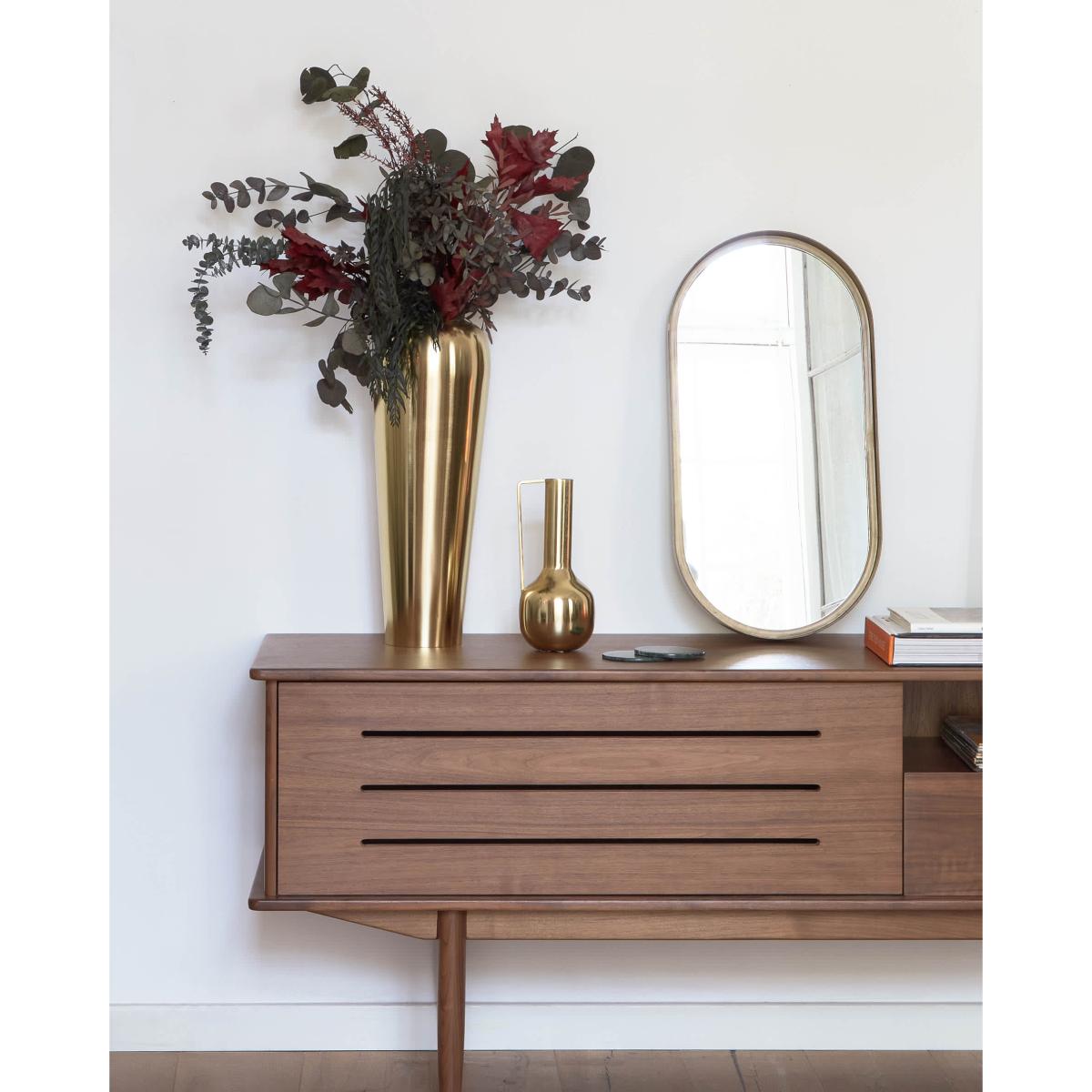 Catherine vase in gold-coloured metal 48 cm – image 2