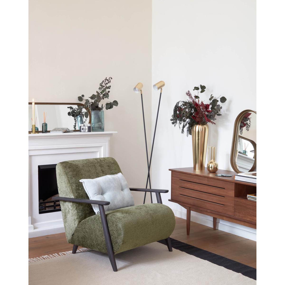 Catherine vase in gold-coloured metal 48 cm – image 5