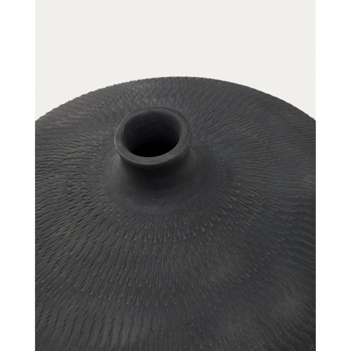 Helve terracotta vase in a black finish, 24 cm – image 2