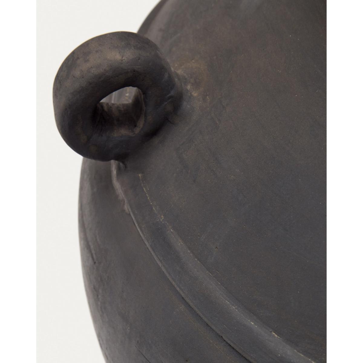 Mesut black terracotta vase 32 cm – image 5