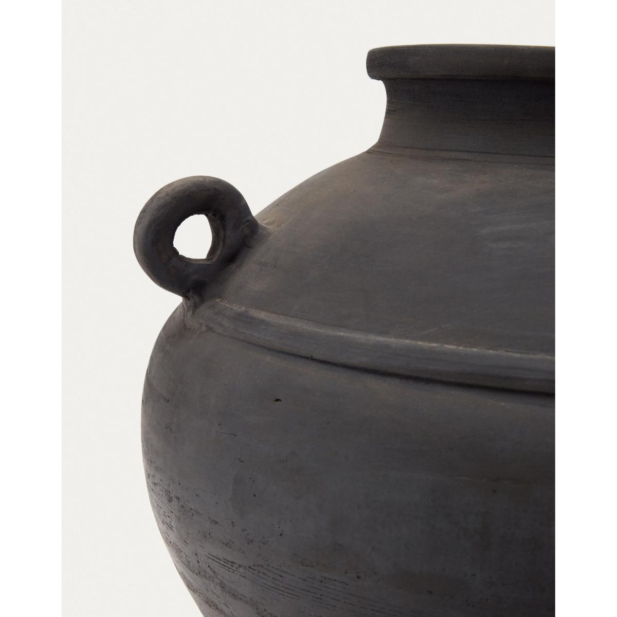 Mesut black terracotta vase 32 cm – image 6