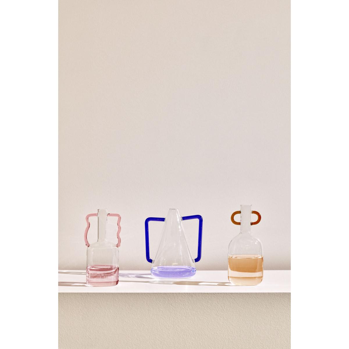 Yumalay glass vase, transparent and pink, 22 cm – image 4
