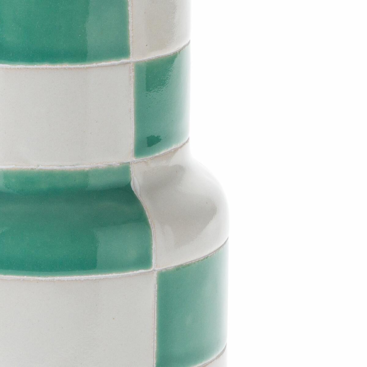 Sekmo Checked 23cm High Earthenware Vase – image 2