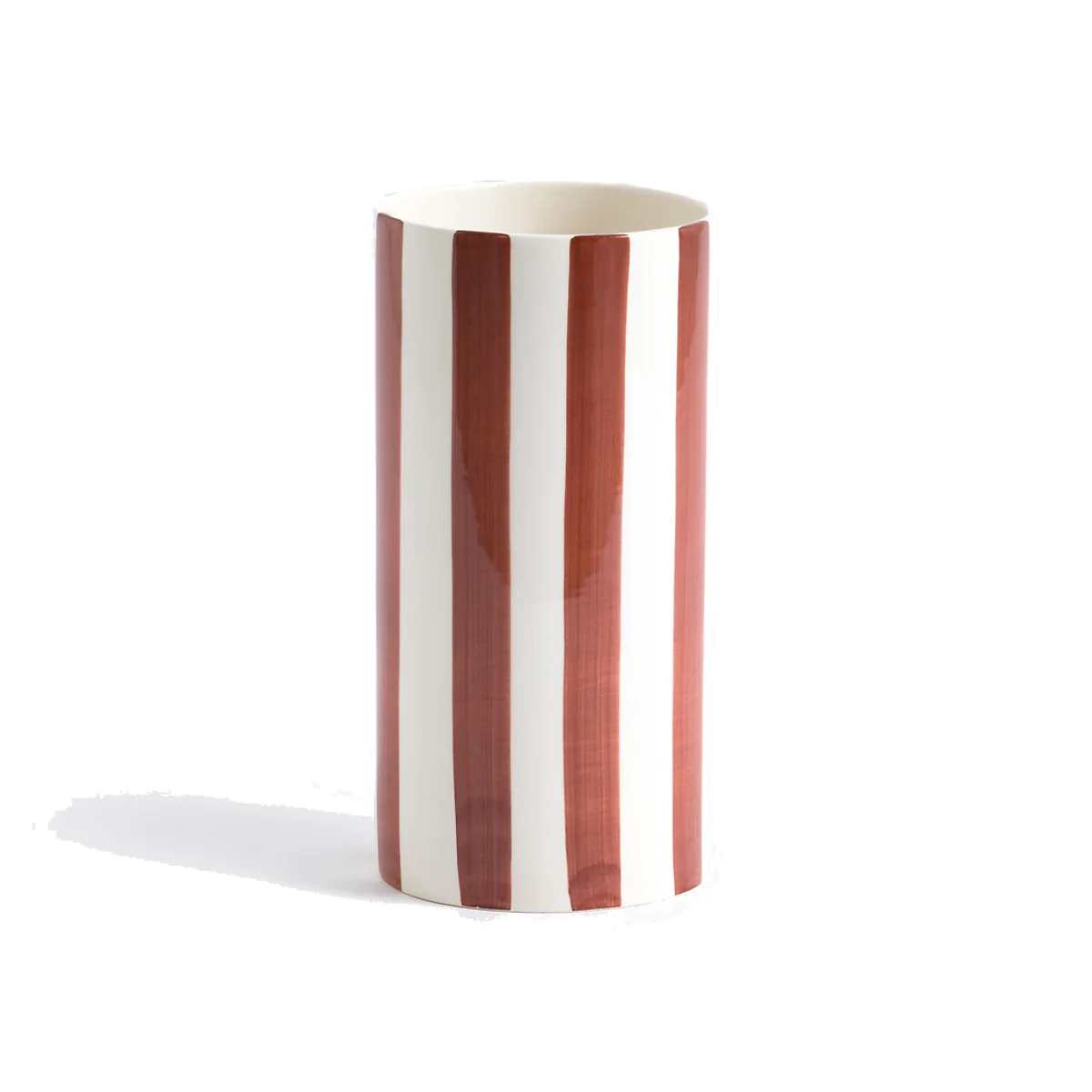 Jaoma Striped Ceramic Vase, H25cm – image 1