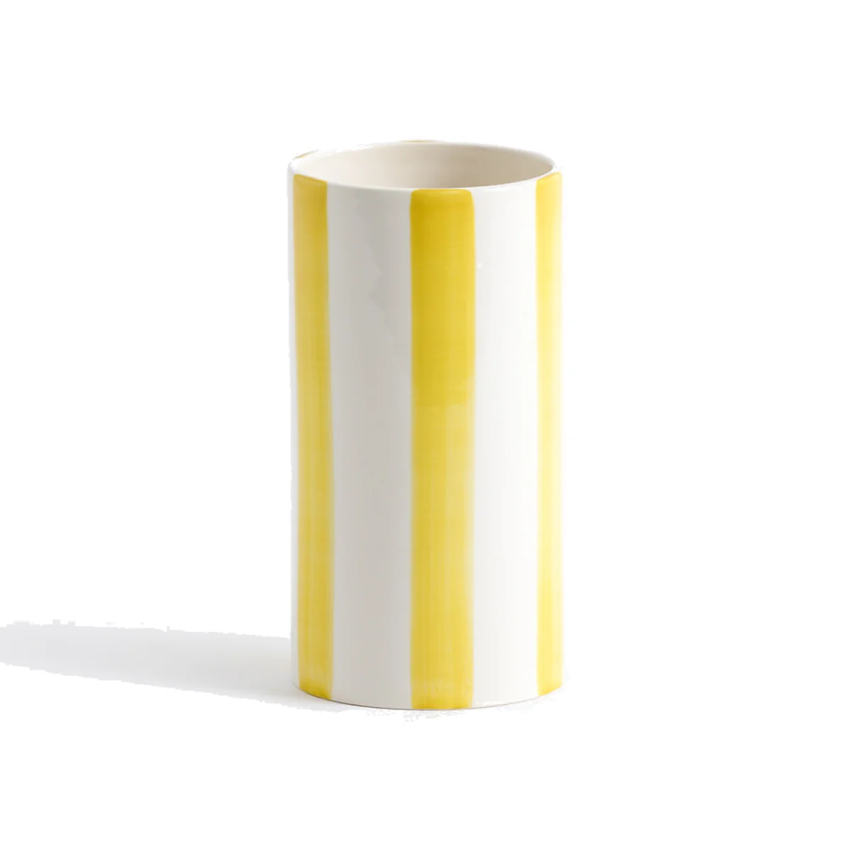 Jaoma Striped Ceramic Vase, H18cm – image 1