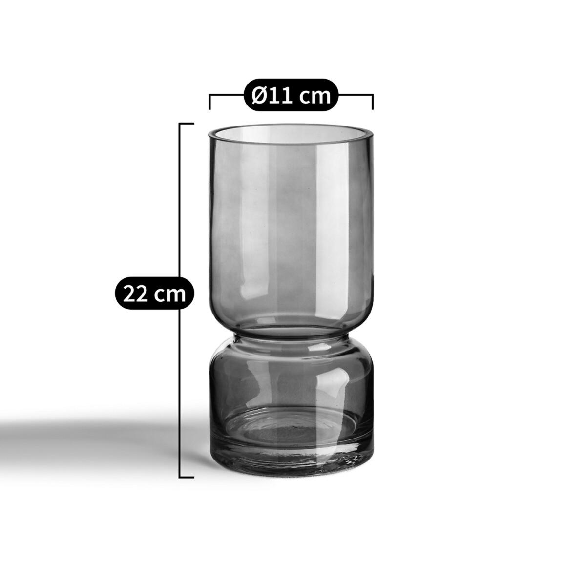Sinao 22cm High Smoked Glass Vase – image 8