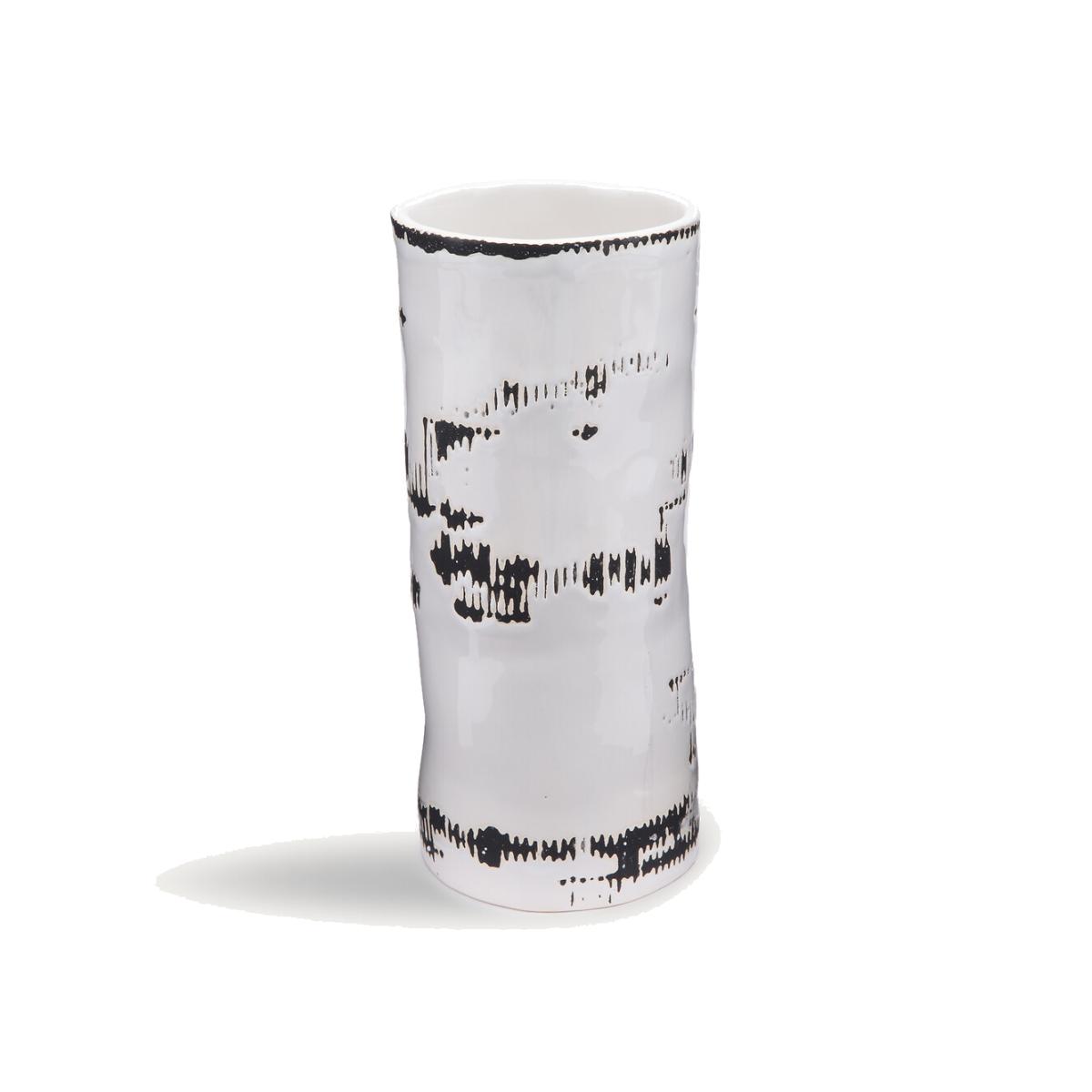 Raw Glazed Ceramic Vase, H22.5cm – image 1