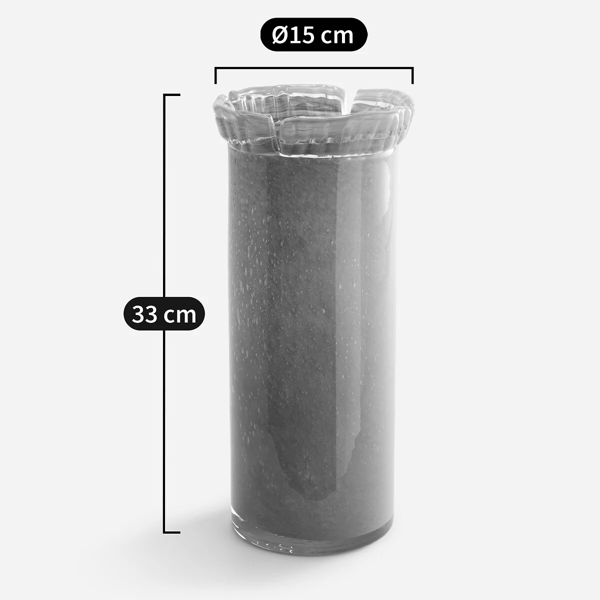 Eloria Chiselled Glass Vase H33cm – image 6