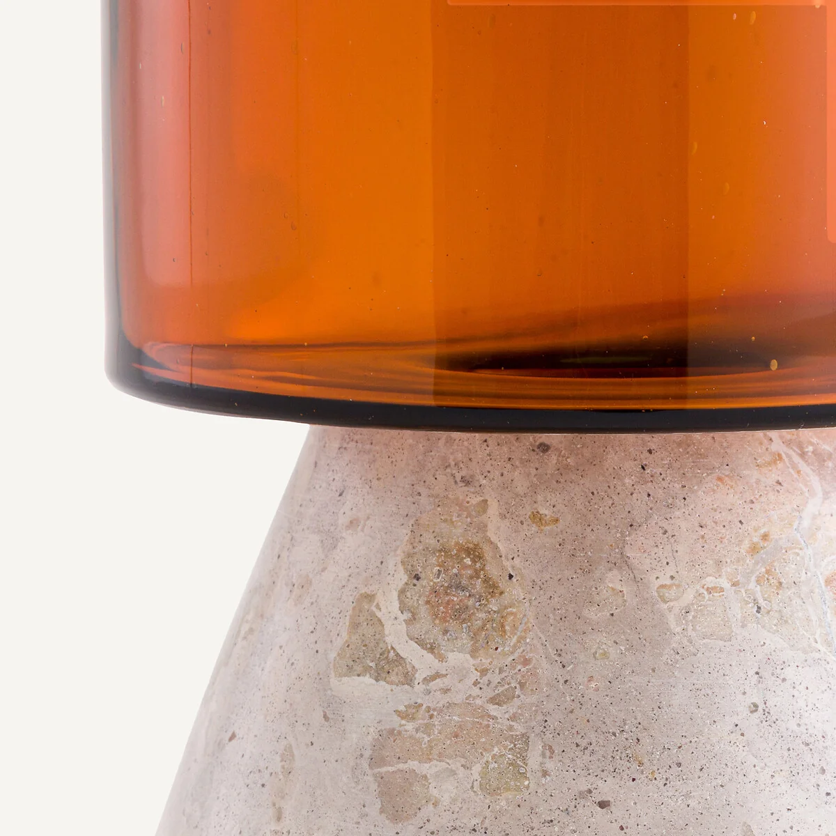 Trapani Vase in Amber Glass and Marble – image 3