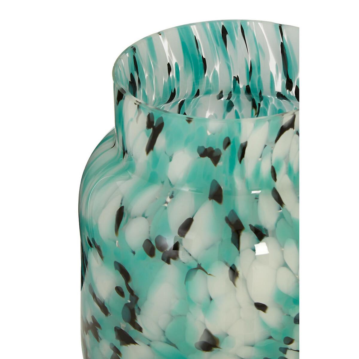 29cm Turquoise Speckled Glass Vase – image 2