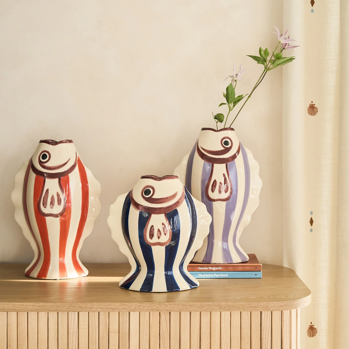 Fiska Ceramic Fish-Shaped Vase 31cm High – image 2
