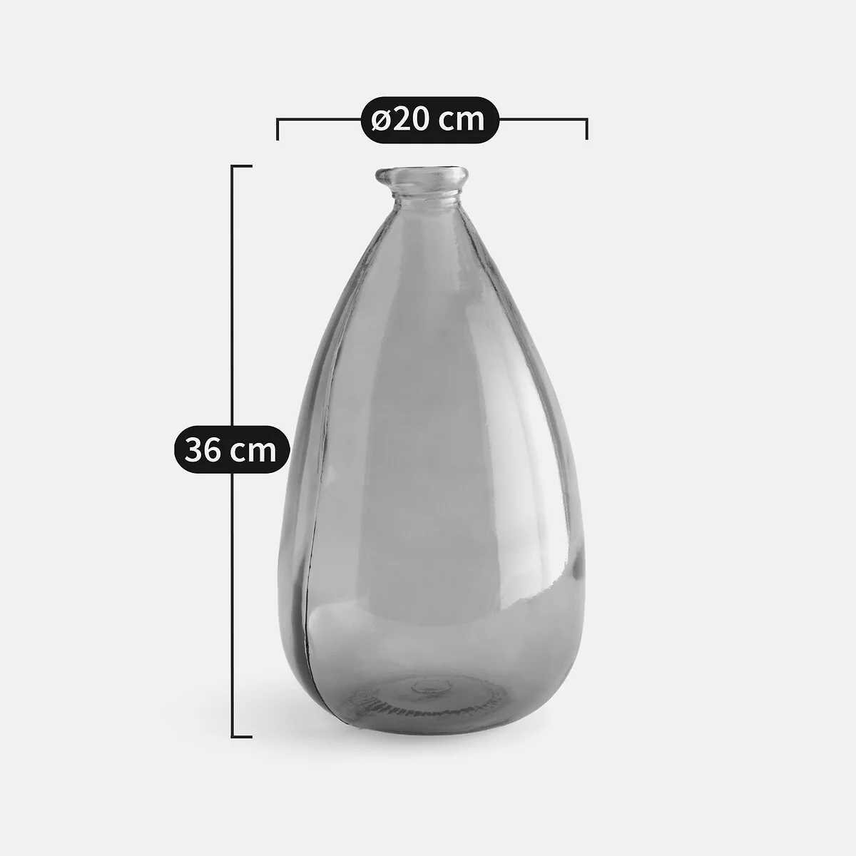 Izolia 36cm Recycled Glass Demi-John Vase – image 4