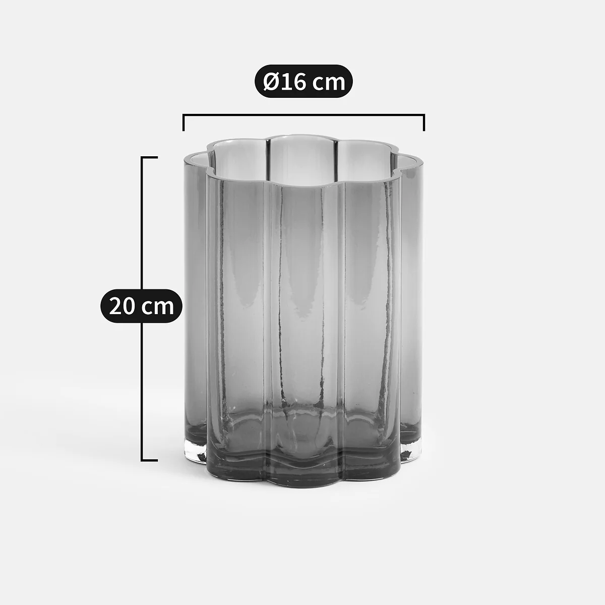 Helia Amber Glass Vase, H20cm – image 6