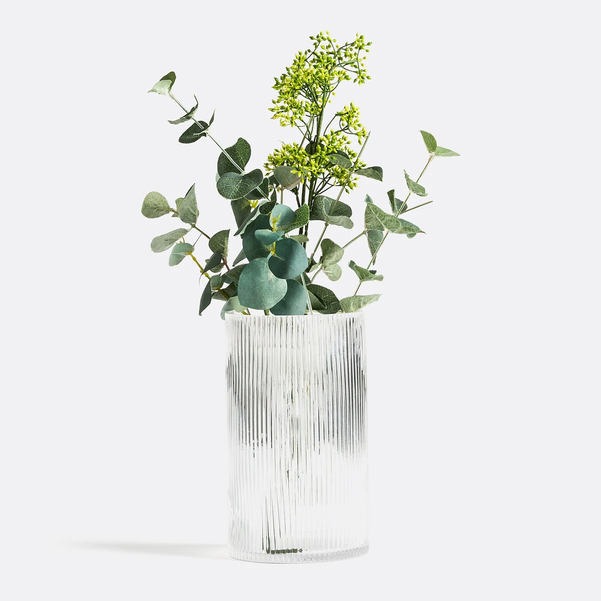 Afa 22.5cm High Straight Grooved Glass Vase – image 3