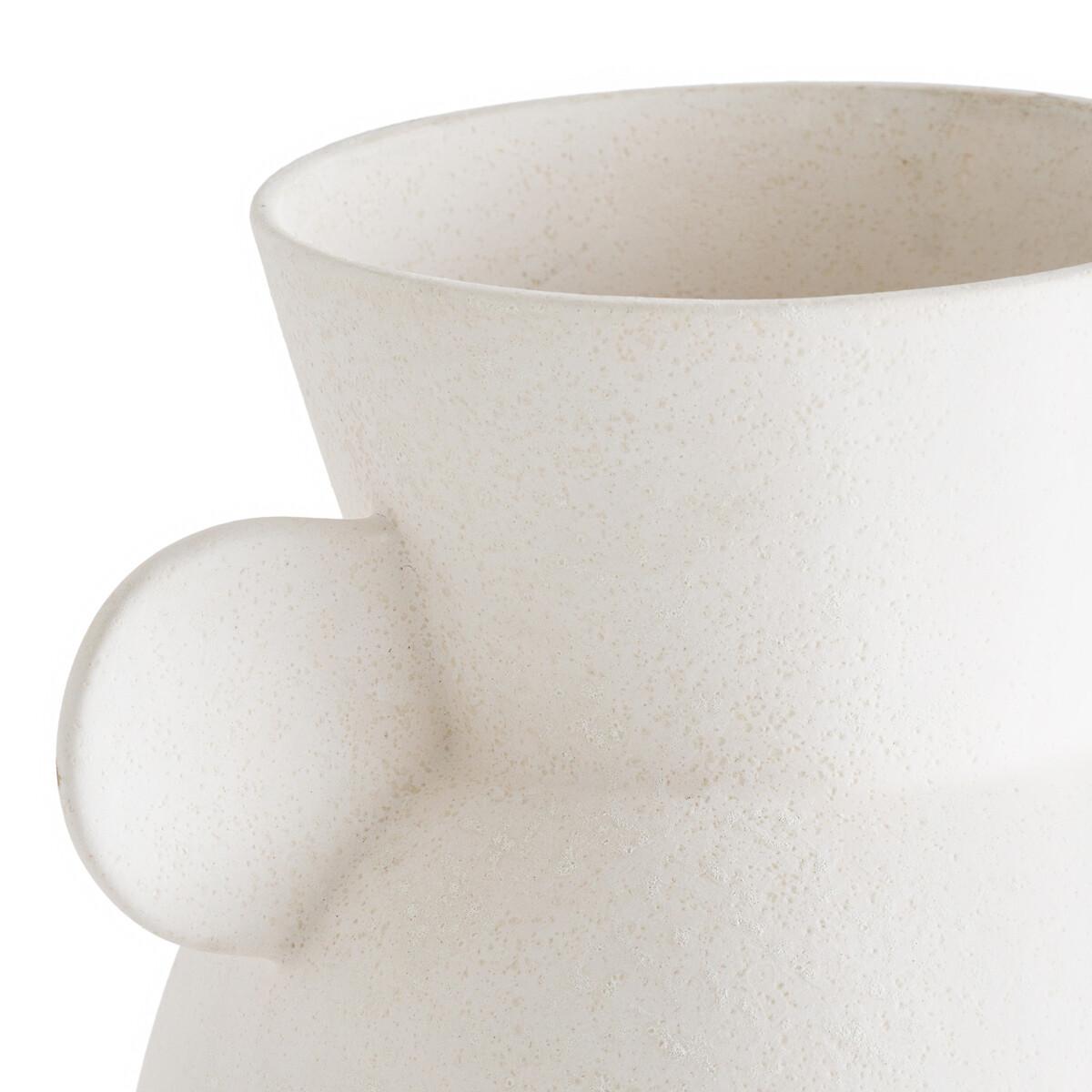 Onega White Ceramic Vase – image 3