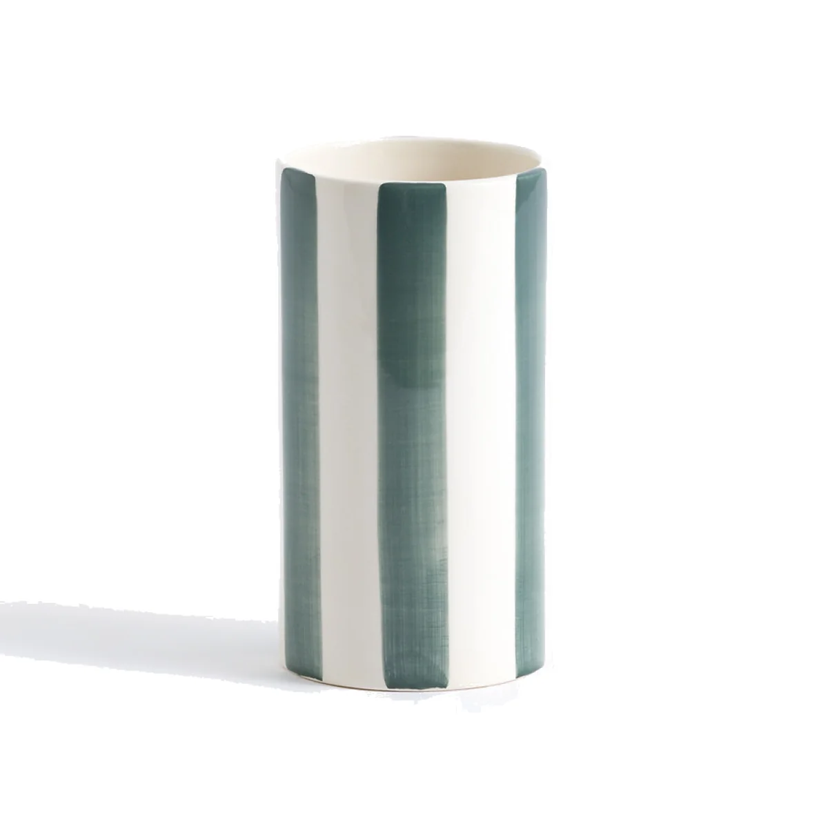 Jaoma Striped Ceramic Vase, H18cm – image 1