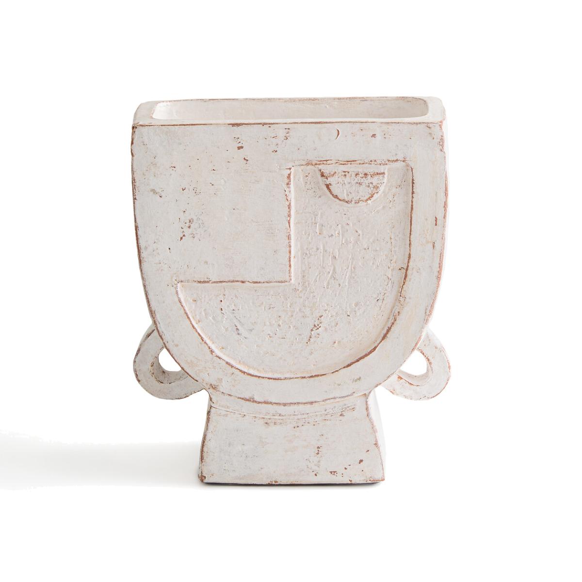 Atali Large Face Terracotta Vase – image 1