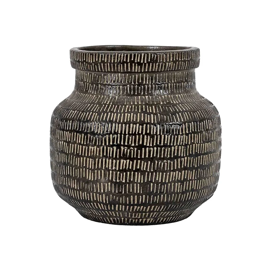 20cm Wide Textured Vase