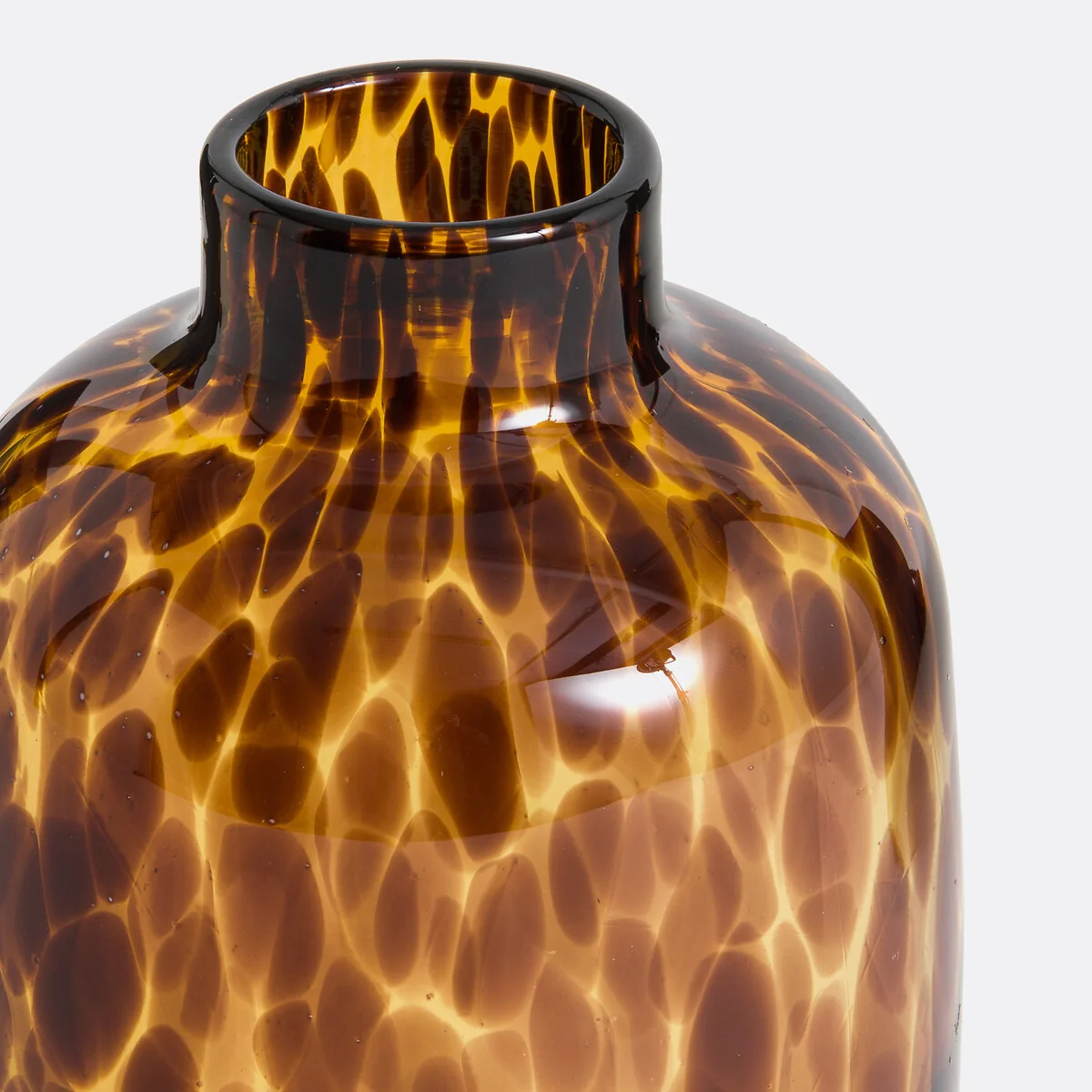 Fauvita 18cm High Amber Glass Vase – image 2