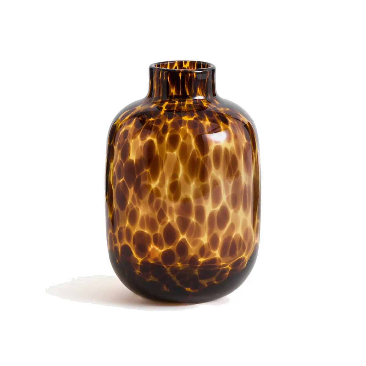 Fauvita 18cm High Amber Glass Vase – image 1