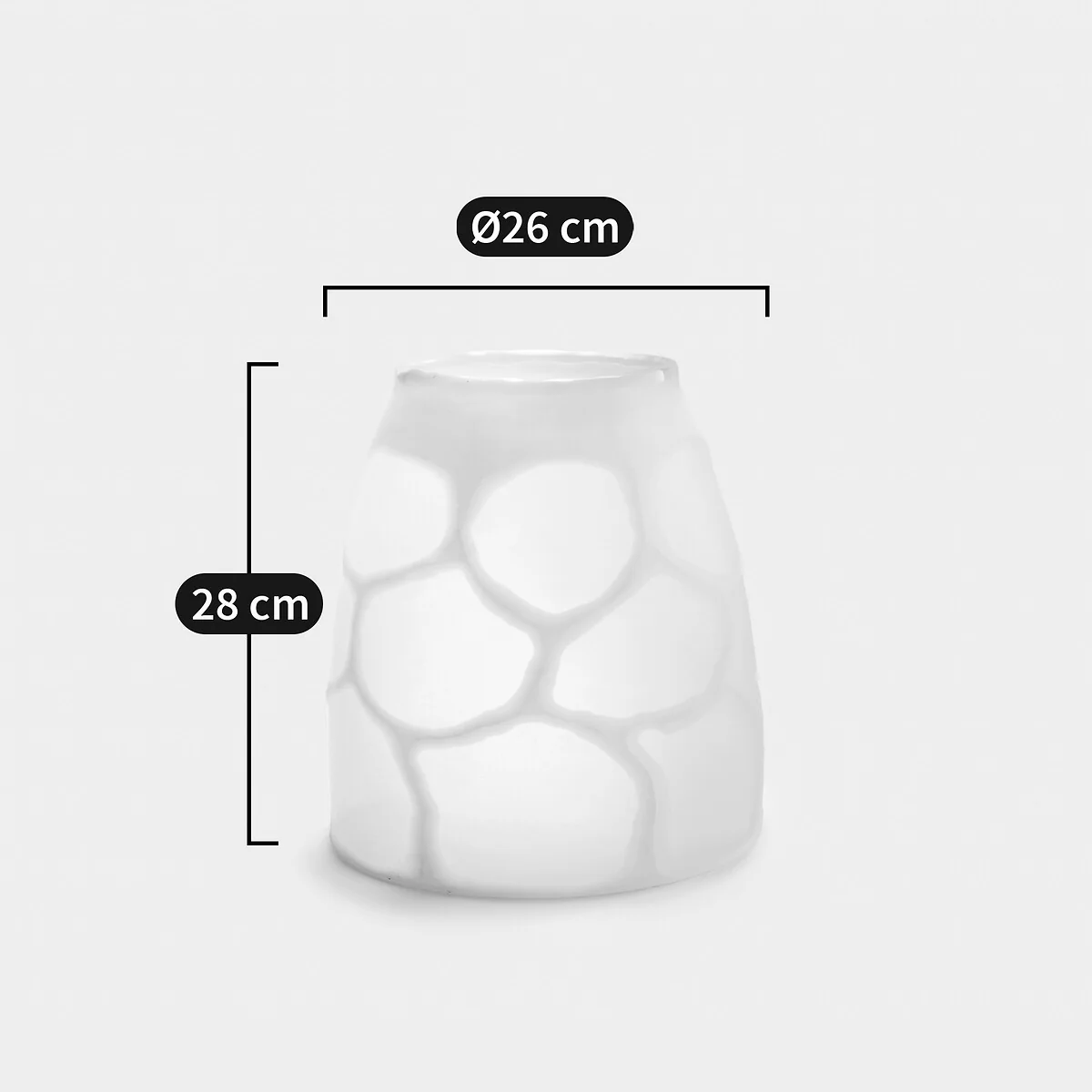 Arca Frosted Glass Vase, H28cm – image 6