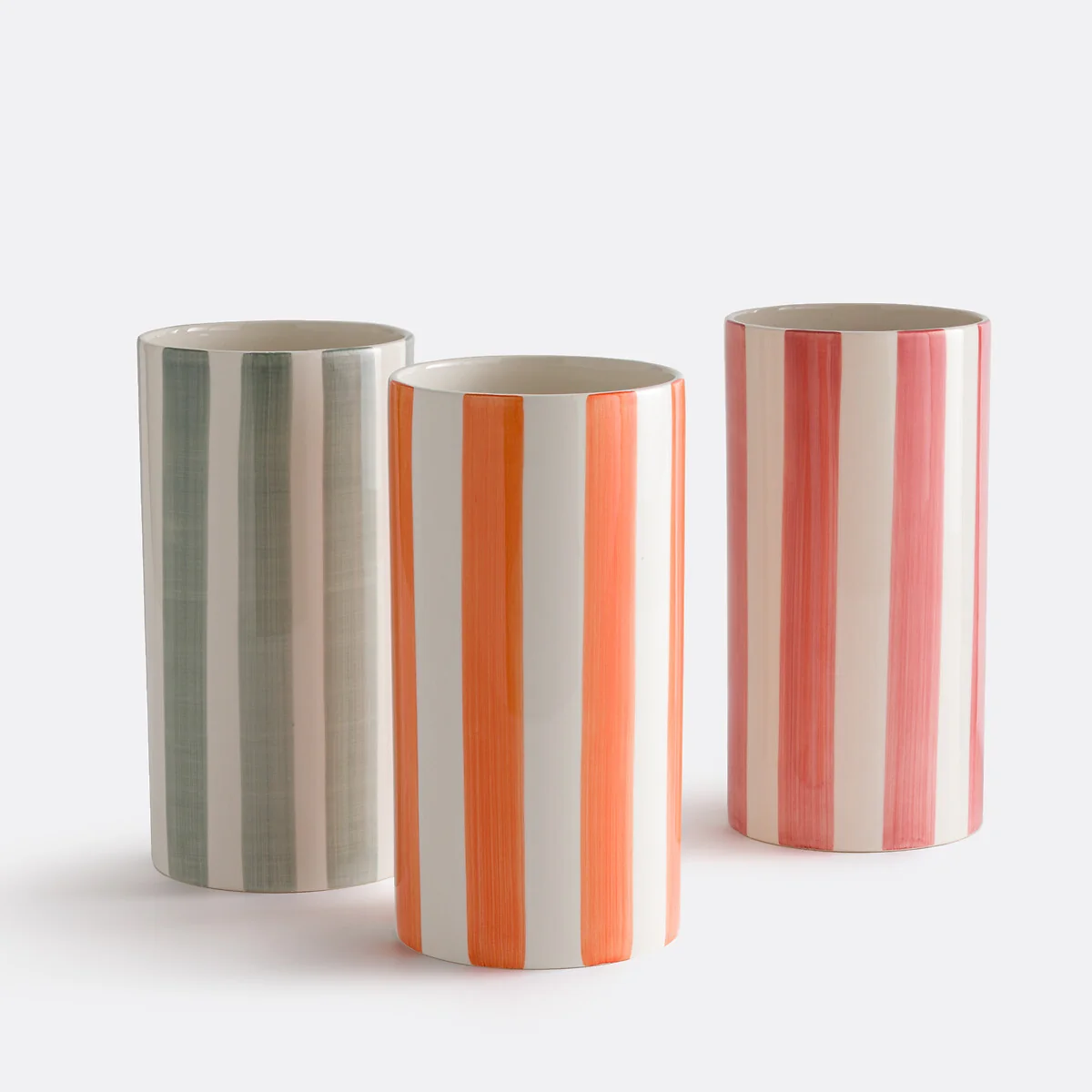 Jaoma Striped Ceramic Vase, H25cm – image 3