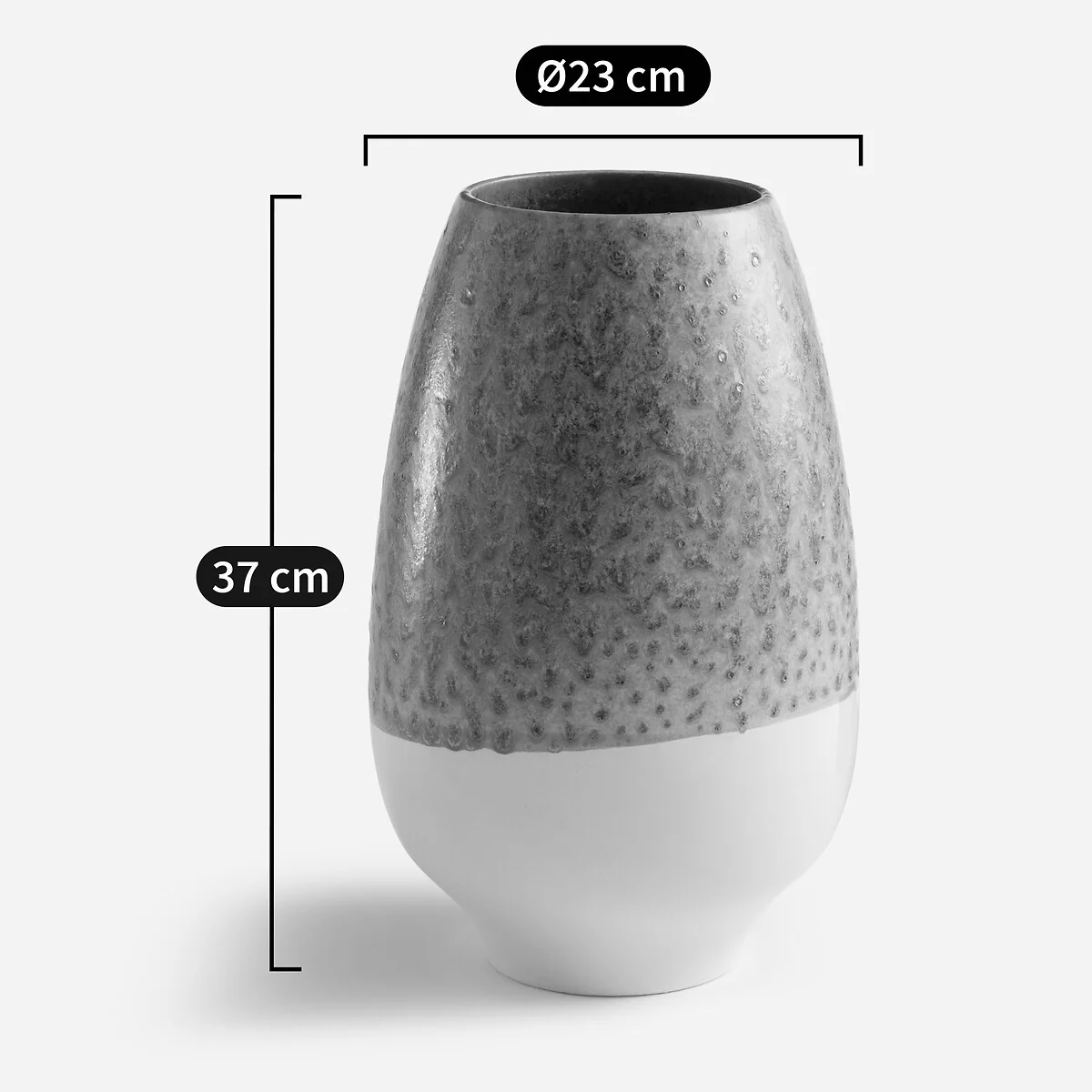 Dolo Two-Tone Glazed Earthenware Vase – image 5