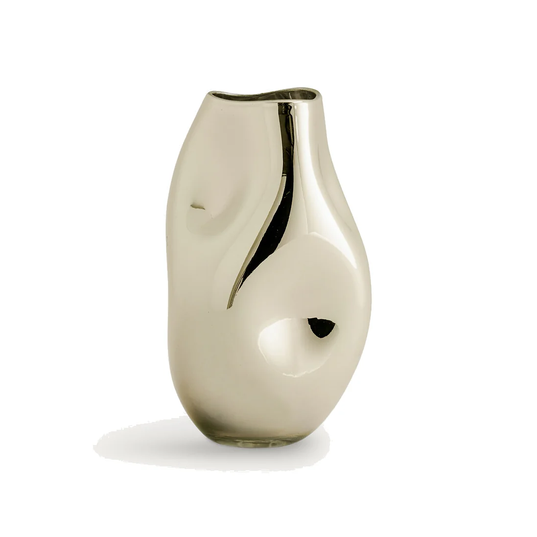 Cozi 28cm High Hand-Blown Metallic Glass Vase – image 1