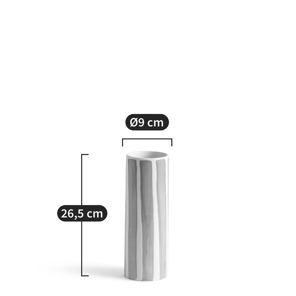 Anastase H26.5cm Striped Earthenware Vase – image 4