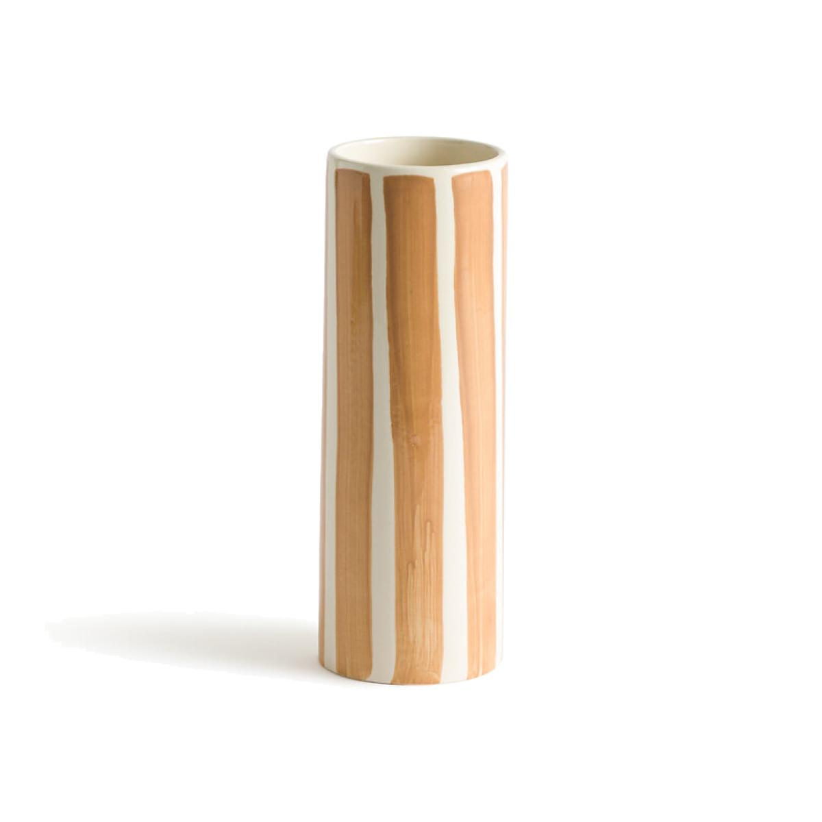 Anastase H26.5cm Striped Earthenware Vase – image 1