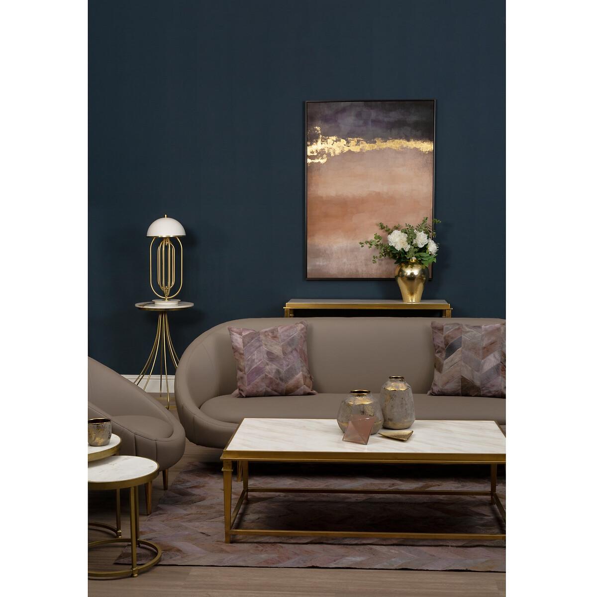 Small Grey Ceramic Gold Finish Vase – image 2