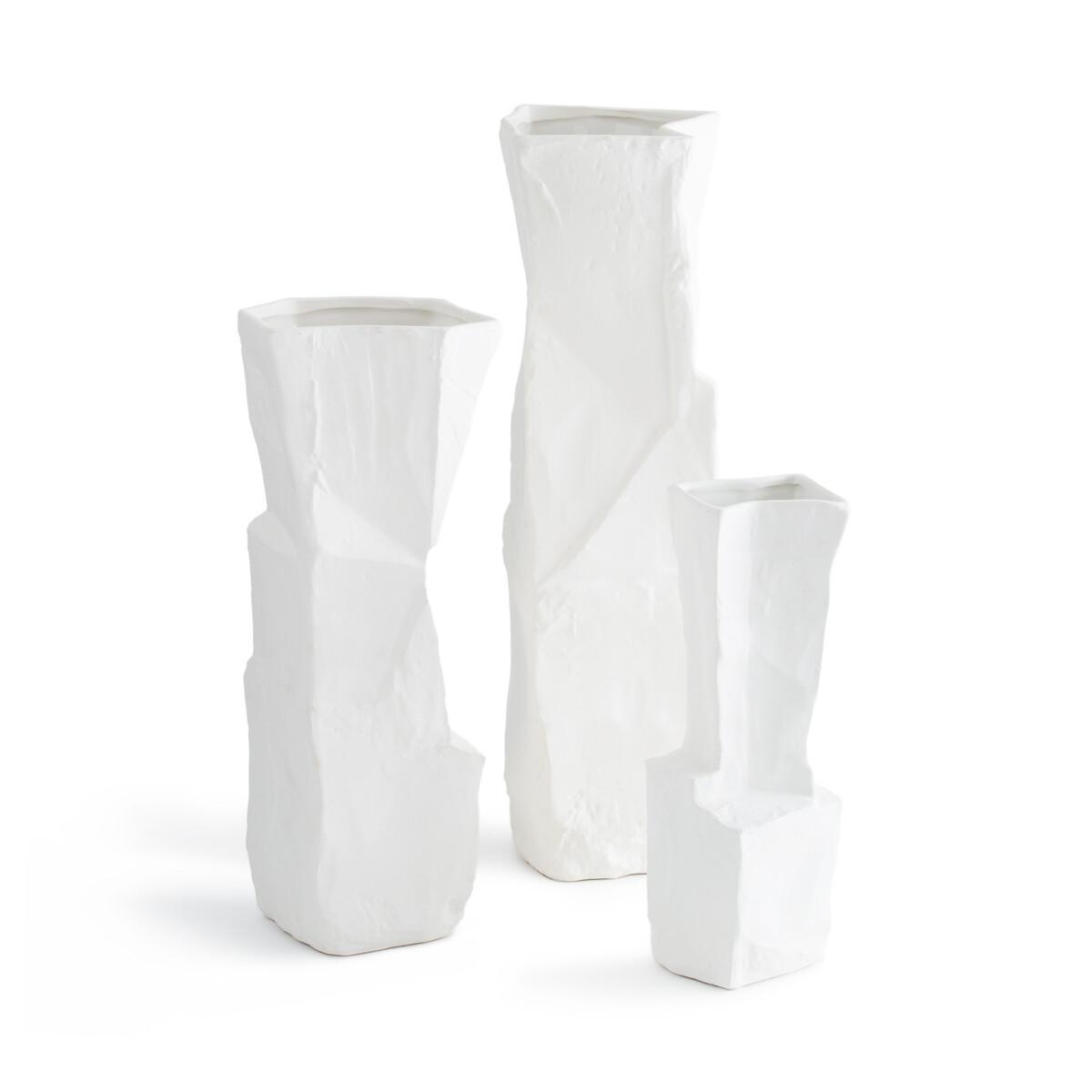 Risa 51cm High Geometric Matte Ceramic Vase – image 3