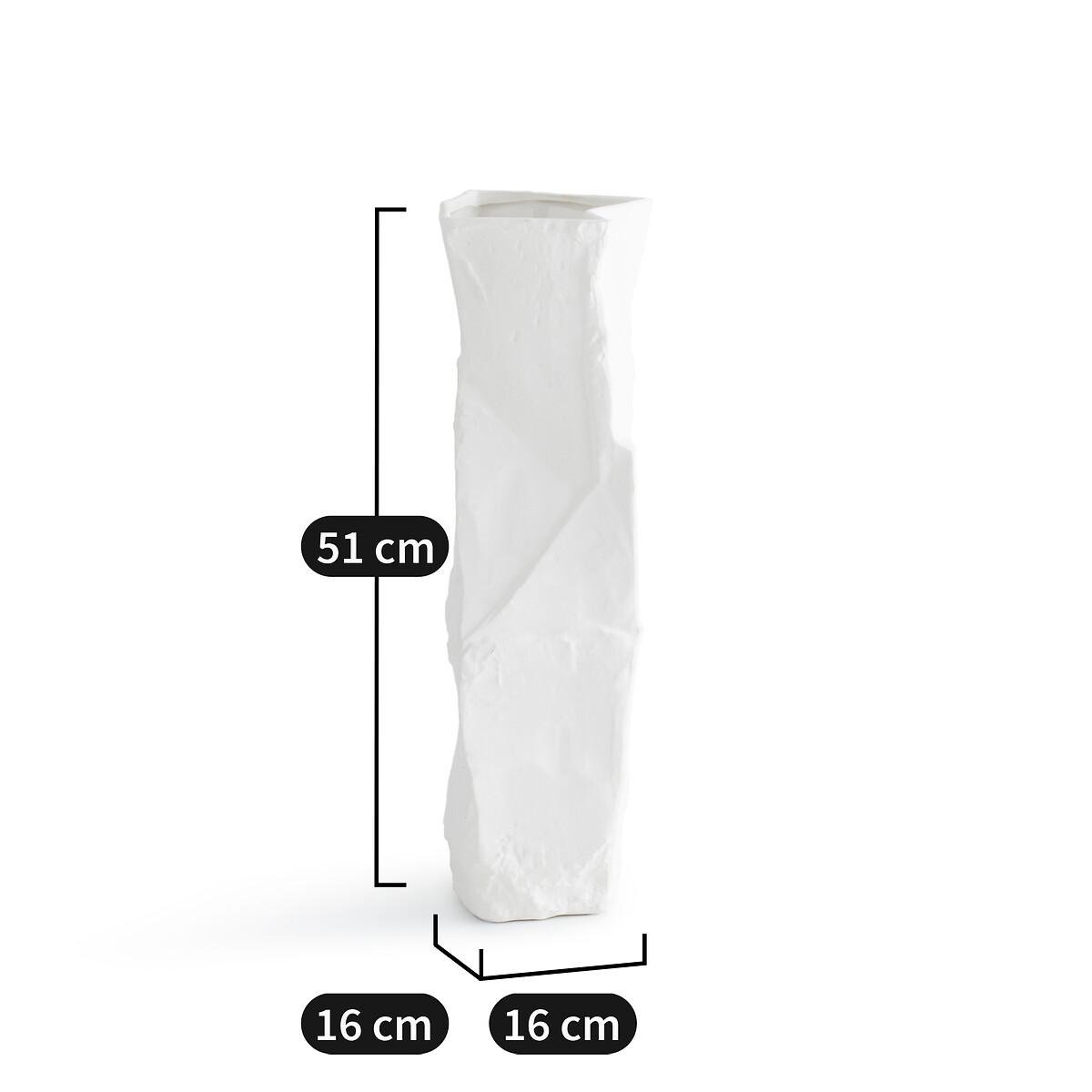 Risa 51cm High Geometric Matte Ceramic Vase – image 5
