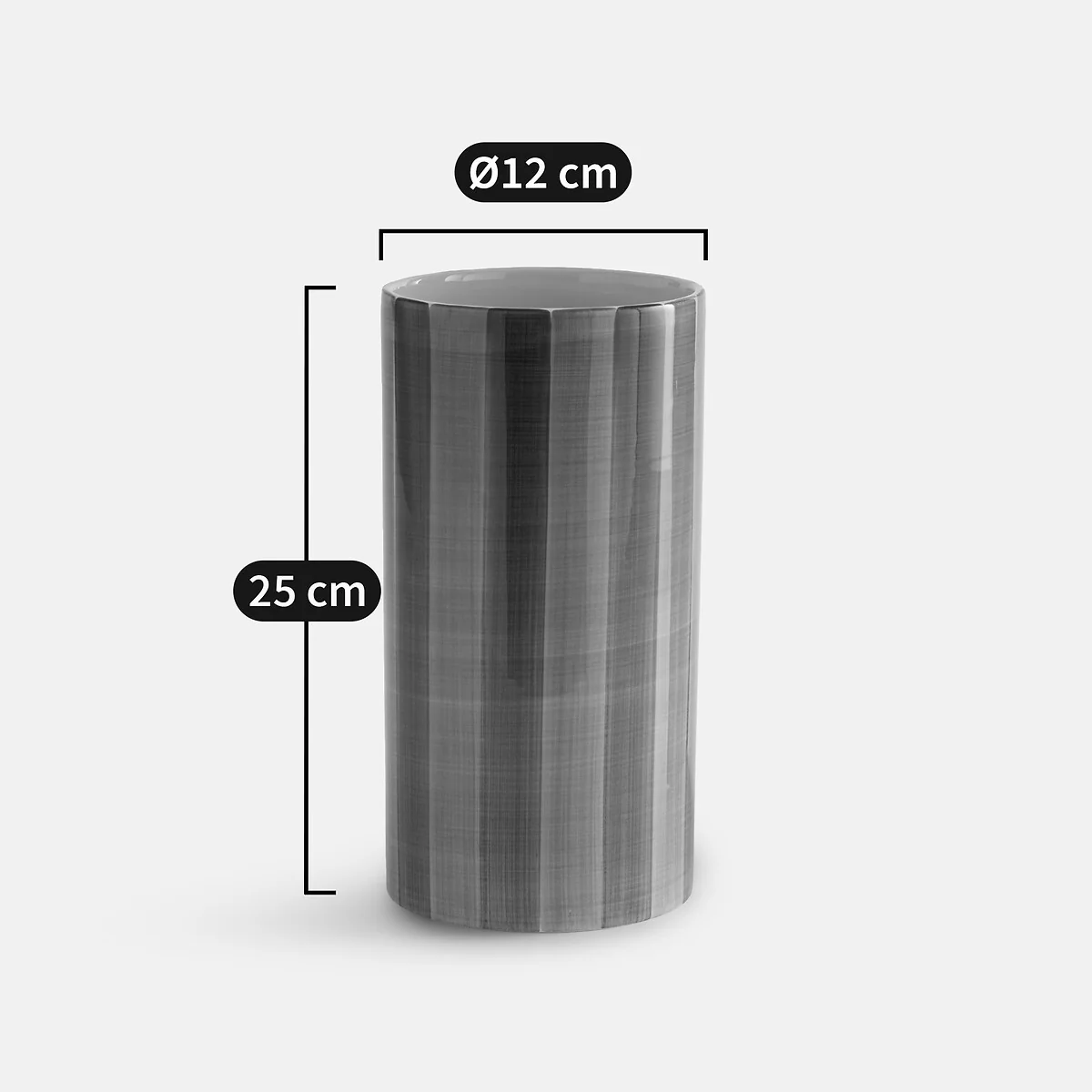 Jaoma Striped Ceramic Vase Height 25cm – image 5