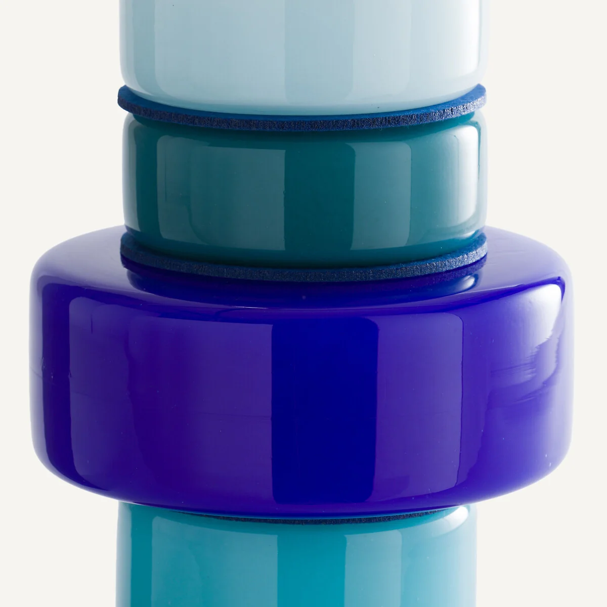 Maveo Blown Glass Vase with 5 Rings H32cm – image 4