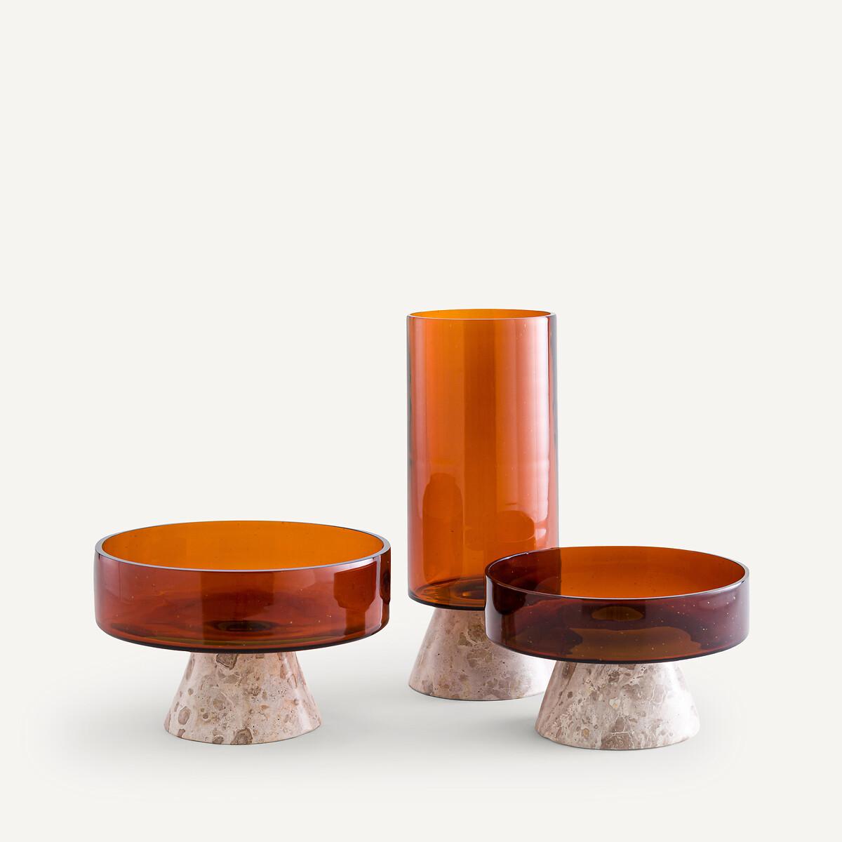 Trapani Vase in Amber Glass and Marble – image 3