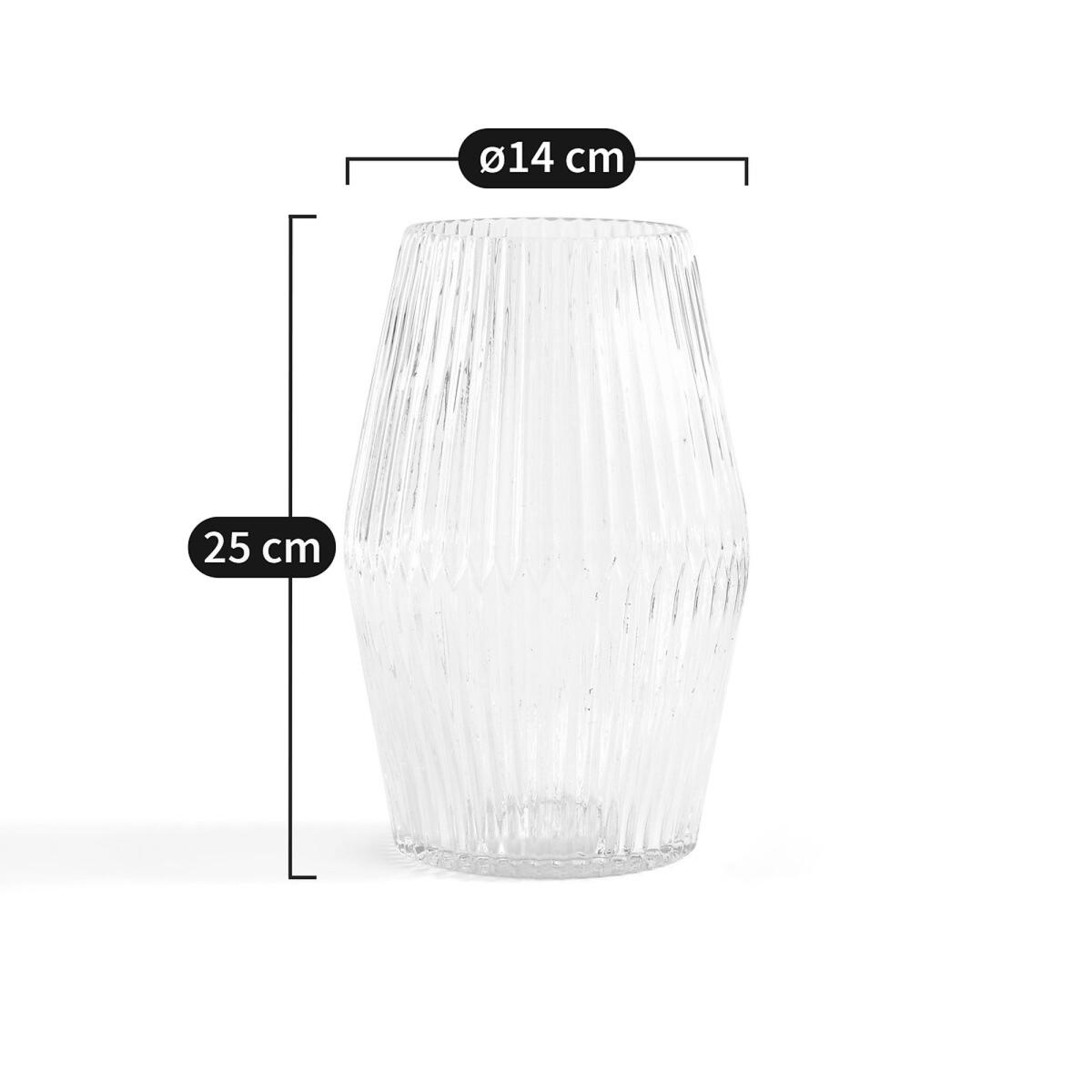 Afa 25cm High Cylindrical Grooved Glass Vase – image 19