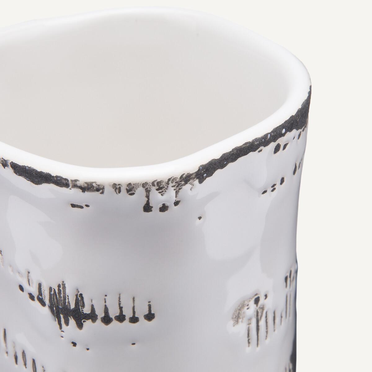 Raw Glazed Ceramic Vase, H12.5cm – image 3