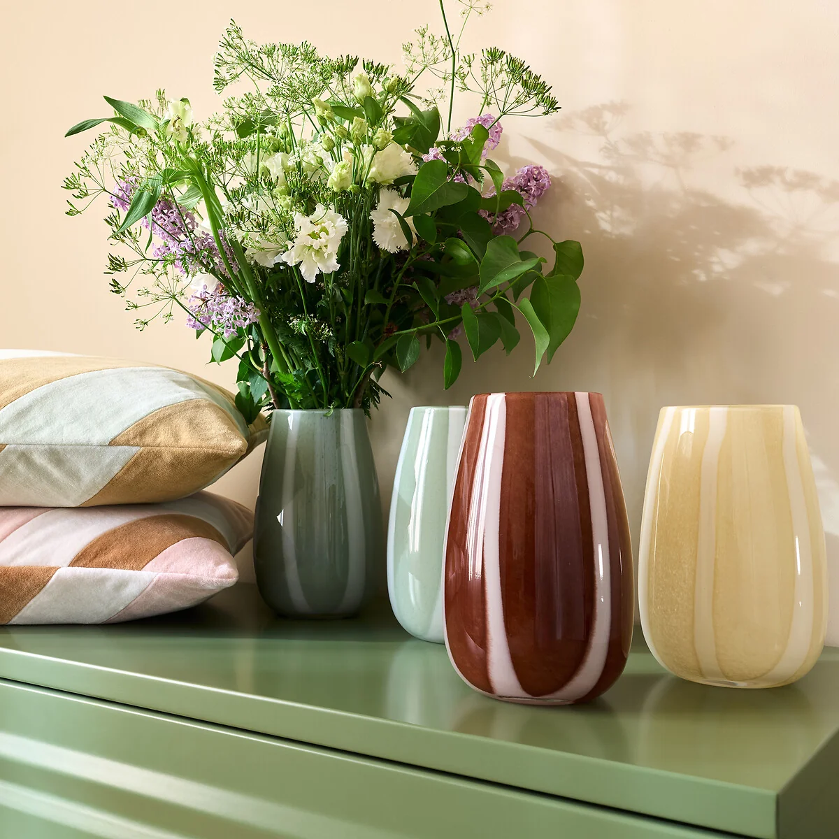 Malco Glass Vase with Stripes – image 2