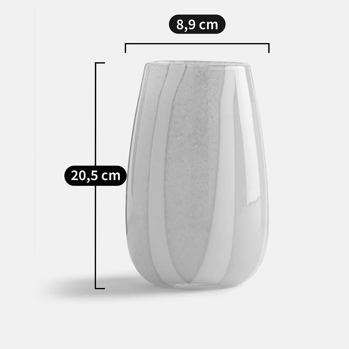 Malco Glass Vase with Stripes – image 5