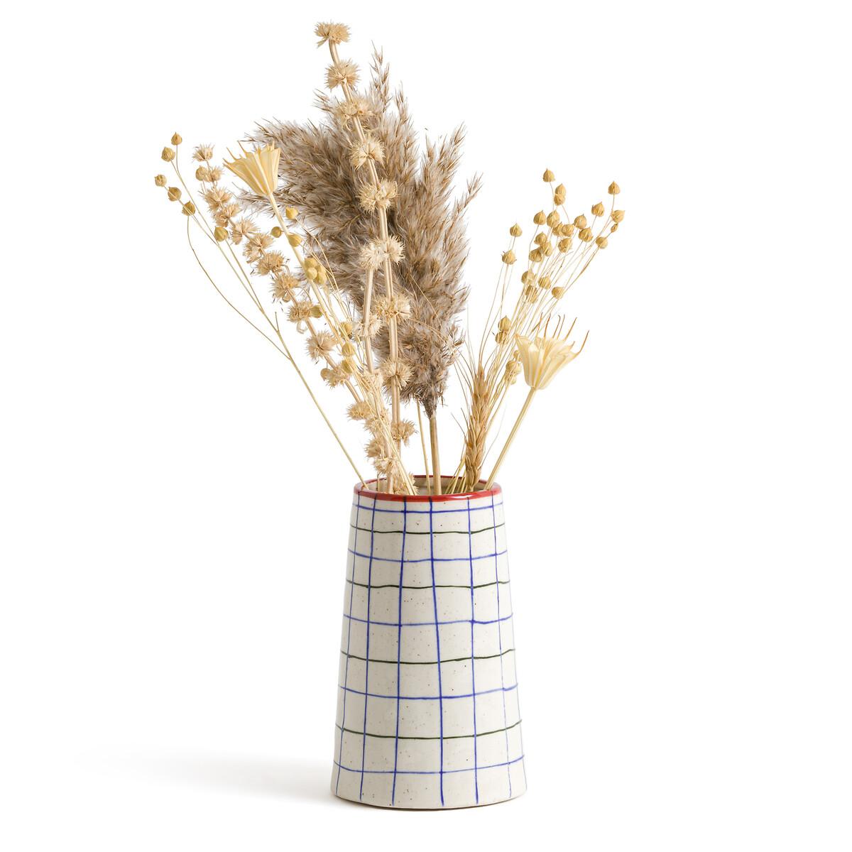 Neios 15.2cm High Checked Ceramic Vase – image 3