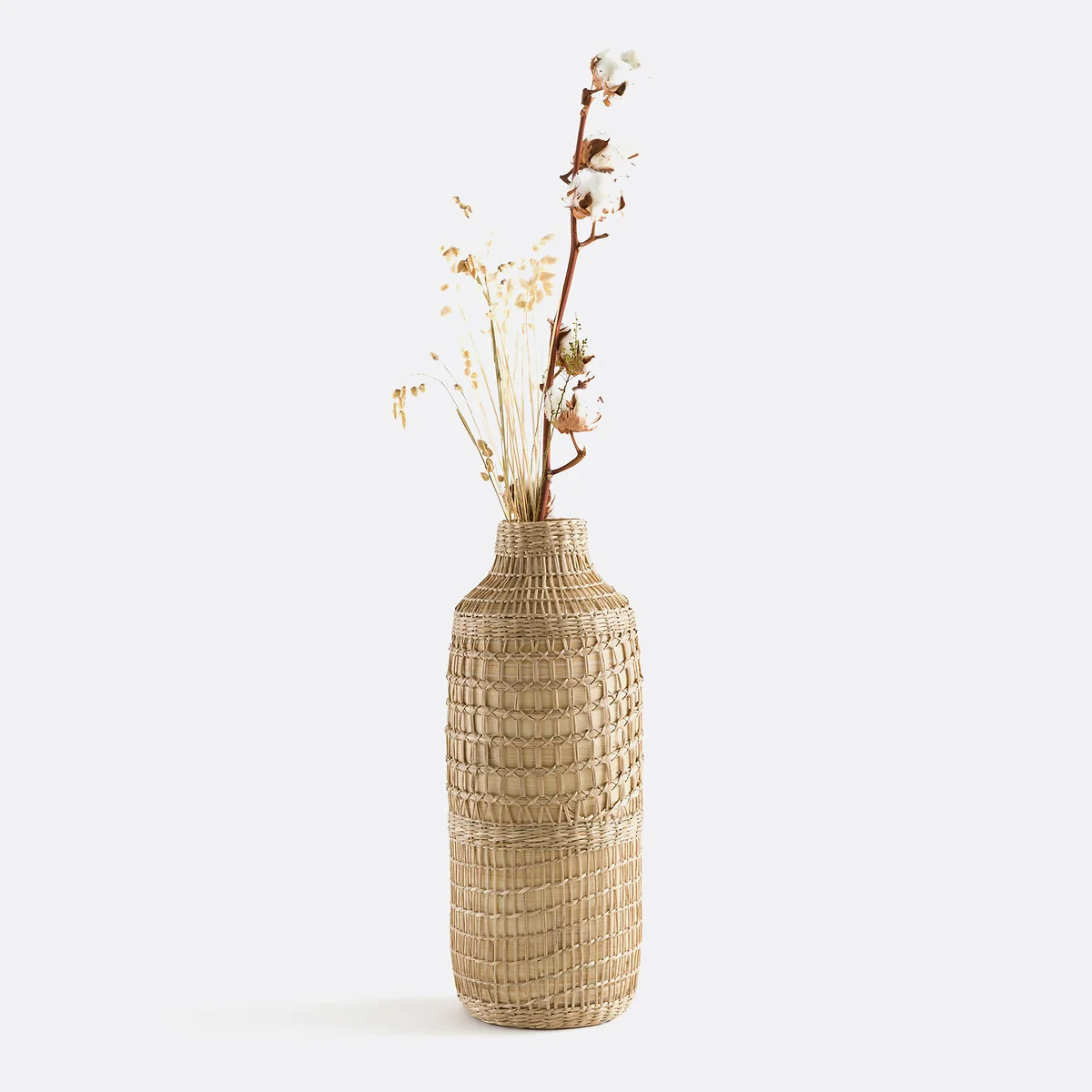 Plooming Multicoloured Woven Bamboo Decorative Vase – image 2