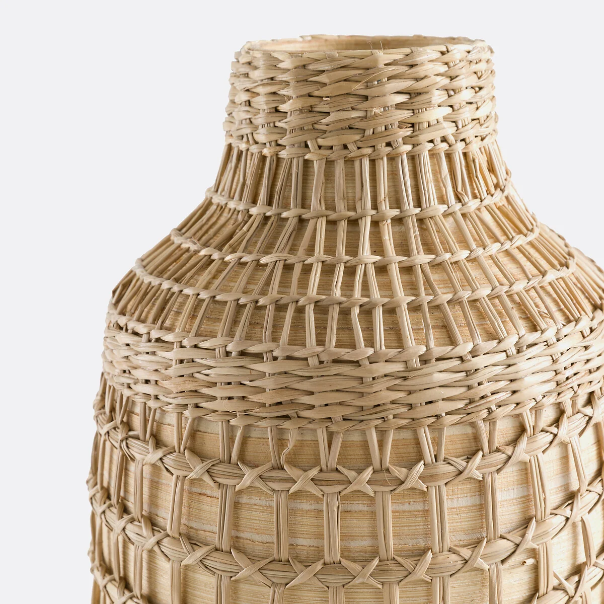 Plooming Multicoloured Woven Bamboo Decorative Vase – image 4