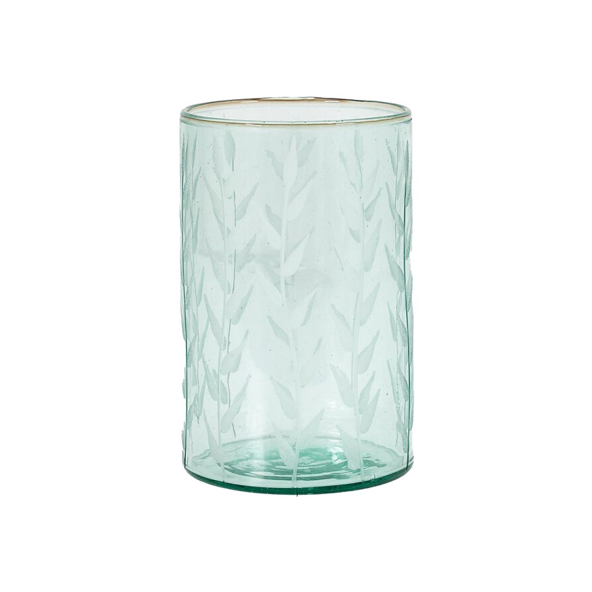 21cm Recycled Green Glass Vase – image 1
