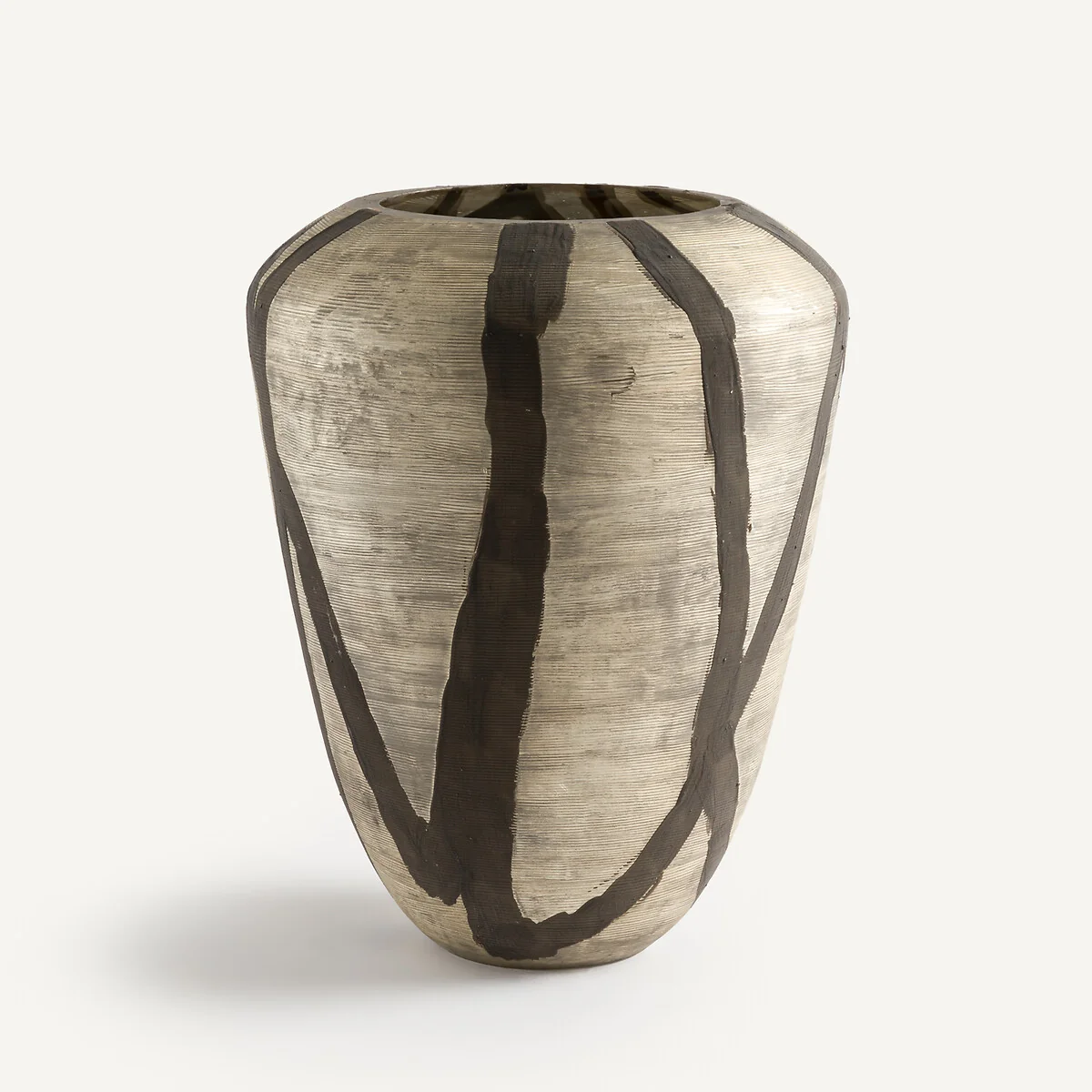 Heidi Vase in Matt Striped Painted Glass, H35.5cm – image 2