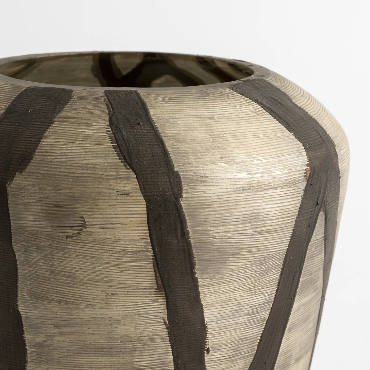 Heidi Vase in Matt Striped Painted Glass, H35.5cm – image 3