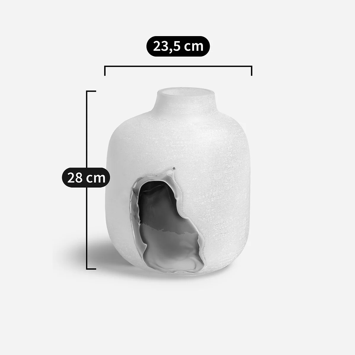 Laga Hand-Blown Glass Vase, H28cm – image 6