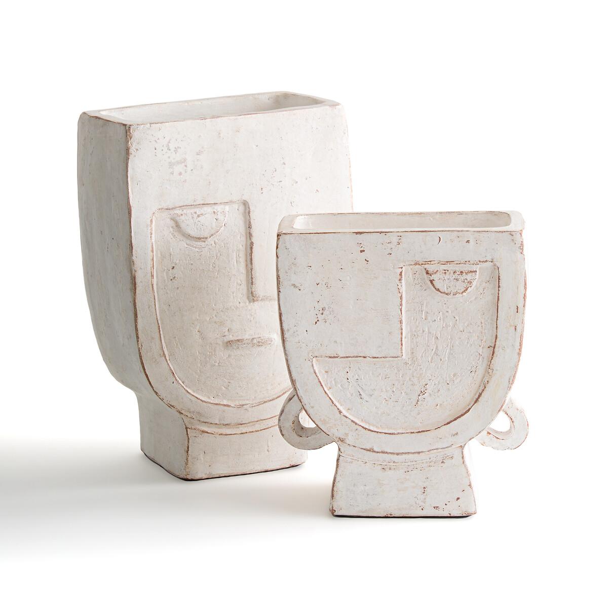 Atali Small Face Terracotta Vase – image 3